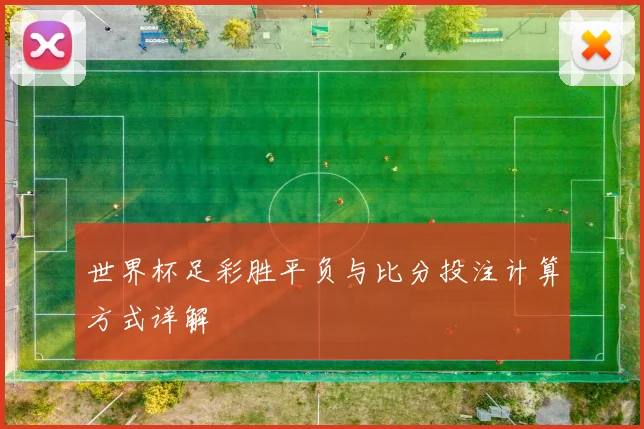世界杯足彩胜平负与比分投注计算方式详解